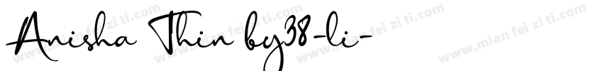 Anisha Thin by38-li字体转换